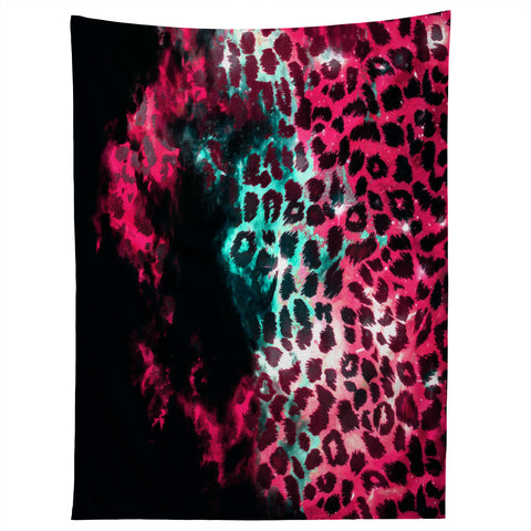 Caleb Troy Leopard Storm Pink Tapestry