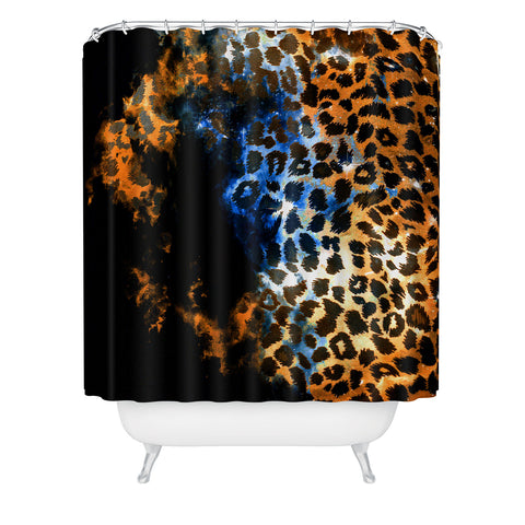 Caleb Troy Leopard Storm Shower Curtain