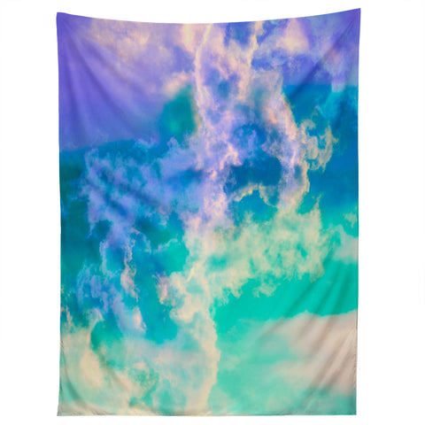 Caleb Troy Mountain Meadow Painted Clouds Tapestry