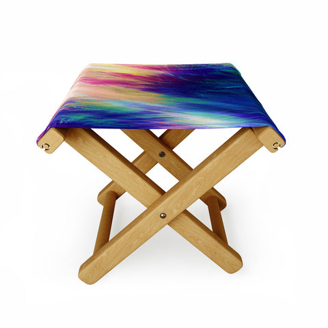 Caleb Troy Paint Feathers In The Sky Folding Stool