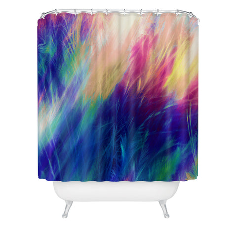 Caleb Troy Paint Feathers In The Sky Shower Curtain
