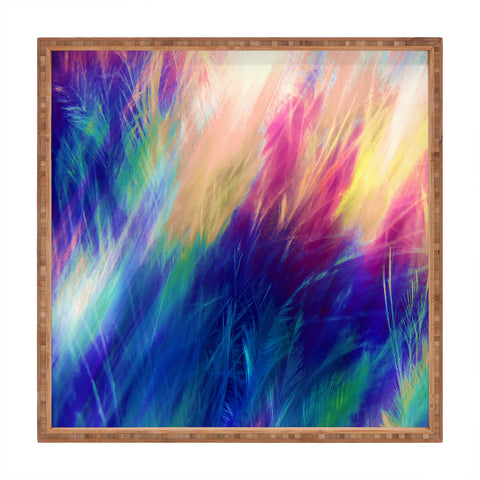Caleb Troy Paint Feathers In The Sky Square Tray