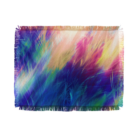 Caleb Troy Paint Feathers In The Sky Throw Blanket