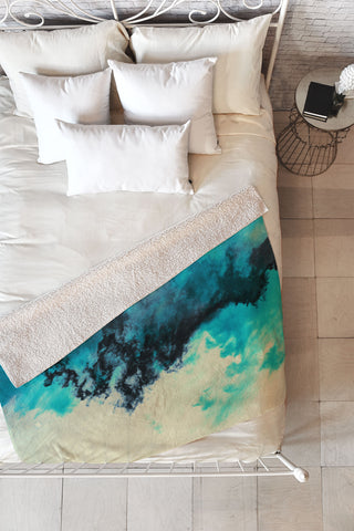 Caleb Troy Painted Clouds V Fleece Throw Blanket