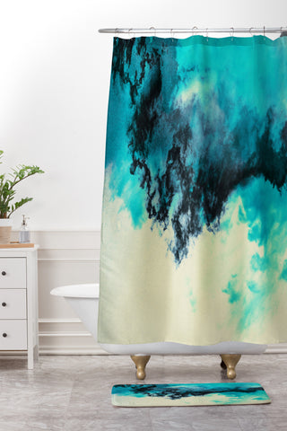Caleb Troy Painted Clouds V Shower Curtain And Mat