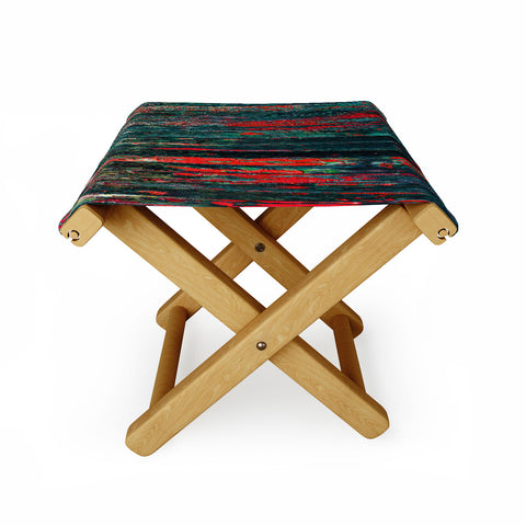 Caleb Troy Red Splinters Folding Stool