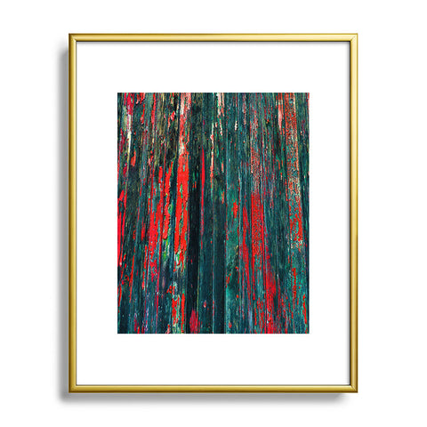 Caleb Troy Red Splinters Metal Framed Art Print