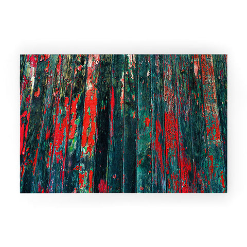 Caleb Troy Red Splinters Welcome Mat