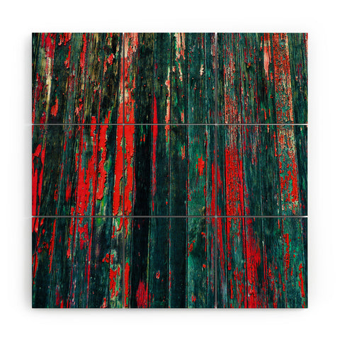 Caleb Troy Red Splinters Wood Wall Mural