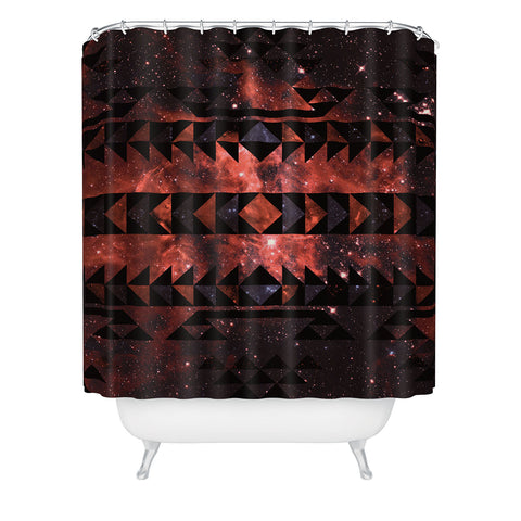 Caleb Troy Rusted Galaxy Tribal Shower Curtain