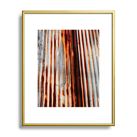 Caleb Troy Rusted Lines Metal Framed Art Print