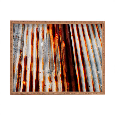 Caleb Troy Rusted Lines Rectangular Tray