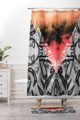 Caleb Troy Smoked Vandal Shower Curtain And Mat