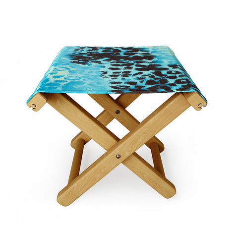 Caleb Troy Snow Leopard Folding Stool
