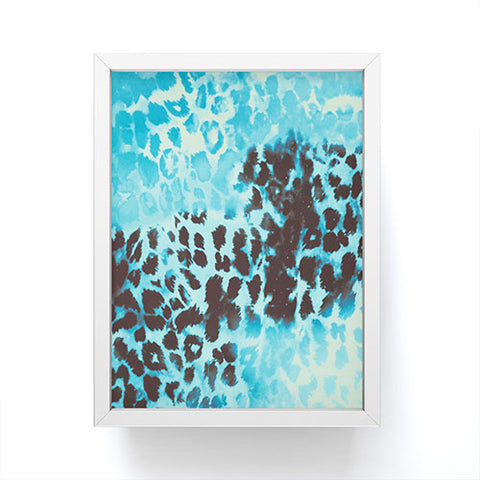 Caleb Troy Snow Leopard Framed Mini Art Print