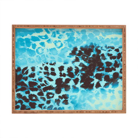 Caleb Troy Snow Leopard Rectangular Tray