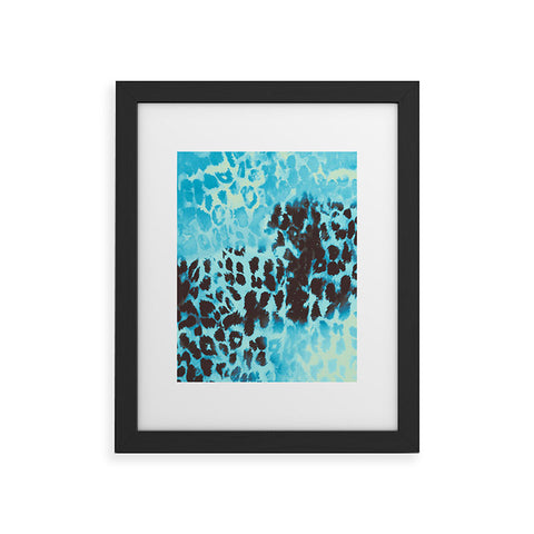 Caleb Troy Snow Leopard Framed Art Print