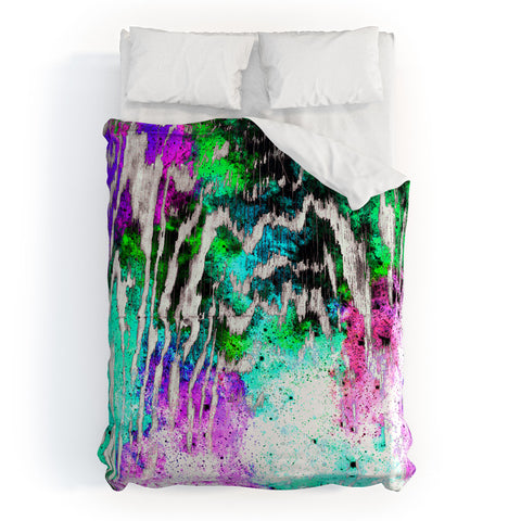 Caleb Troy Techno Zebra Stars 1 Duvet Cover