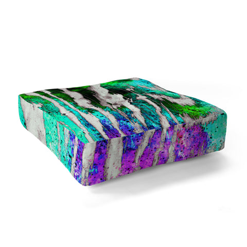 Caleb Troy Techno Zebra Stars 1 Floor Pillow Square