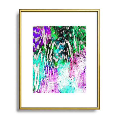 Caleb Troy Techno Zebra Stars 1 Metal Framed Art Print
