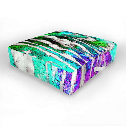 Caleb Troy Techno Zebra Stars 1 Outdoor Floor Cushion