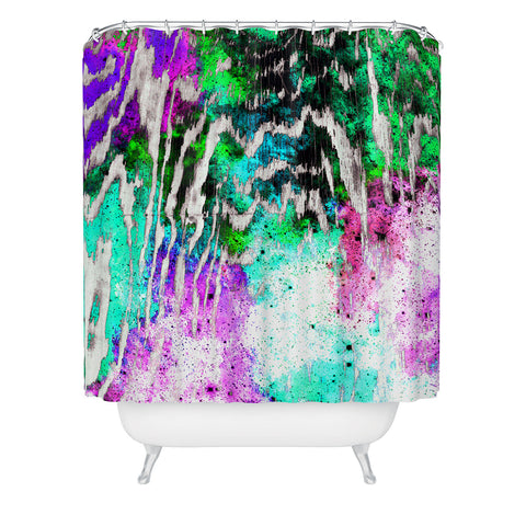 Caleb Troy Techno Zebra Stars 1 Shower Curtain