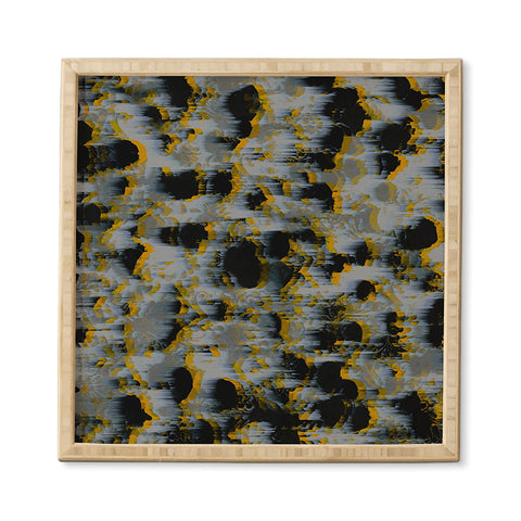 Caleb Troy Tossed Boulders Yellow Framed Wall Art