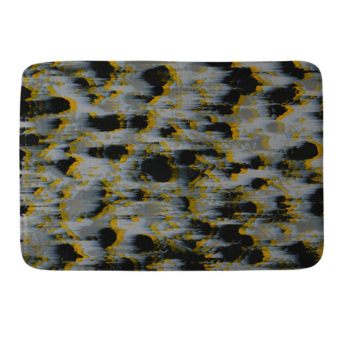 Caleb Troy Tossed Boulders Yellow Memory Foam Bath Mat