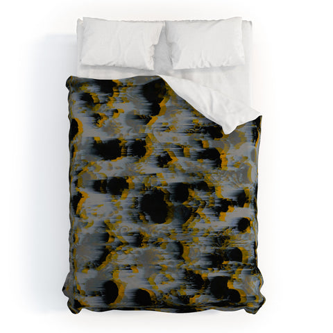Caleb Troy Tossed Boulders Yellow Duvet Cover