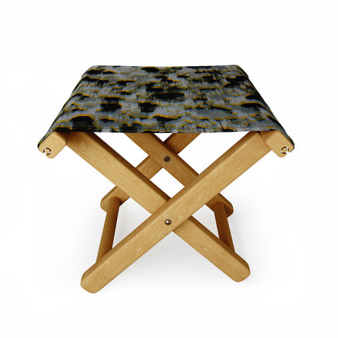 Caleb Troy Tossed Boulders Yellow Folding Stool