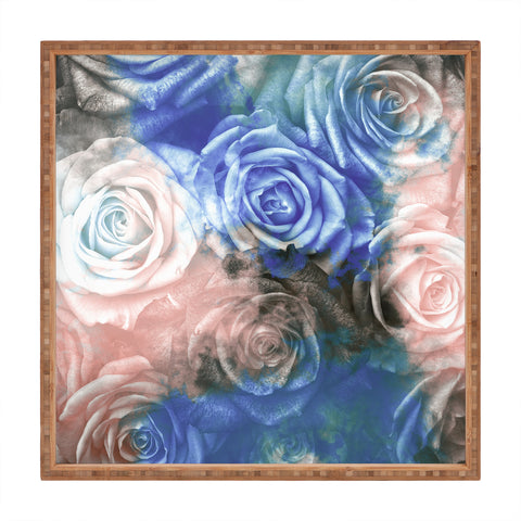 Caleb Troy Wintertide Roses Square Tray