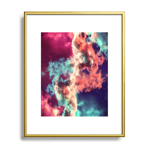 Caleb Troy Yin Yang Painted Clouds Metal Framed Art Print