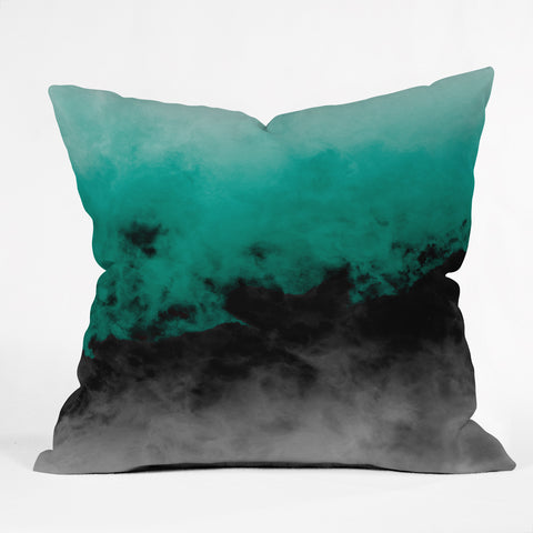 Caleb Troy Zero Visibility Emerald Outdoor Throw Pillow