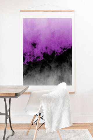 Caleb Troy Zero Visibility Radiant Orchid Art Print And Hanger