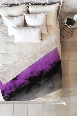Caleb Troy Zero Visibility Radiant Orchid Fleece Throw Blanket
