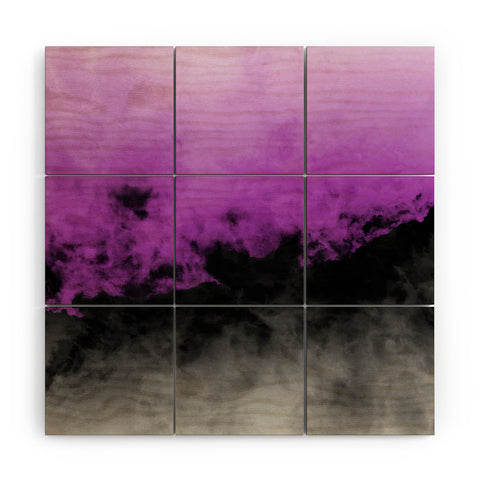 Caleb Troy Zero Visibility Radiant Orchid Wood Wall Mural