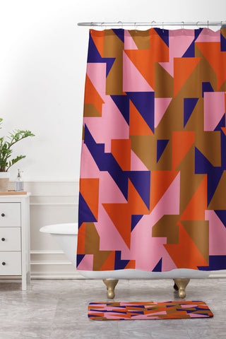 Caligrafica Atus Shower Curtain And Mat