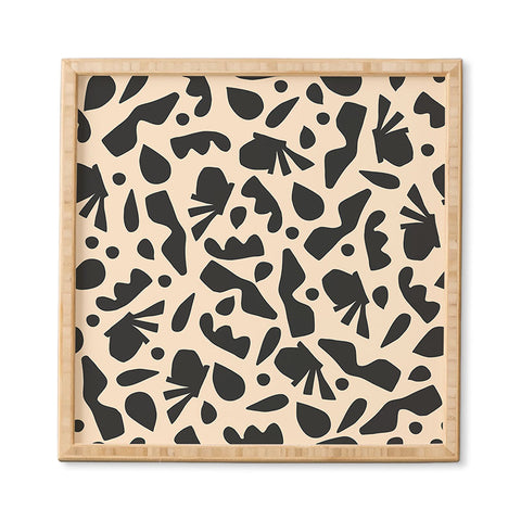 Caligrafica Happy Things Black and White Framed Wall Art