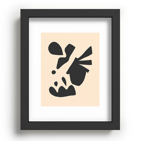 Caligrafica Happy Things Black and White Recessed Framing Rectangle