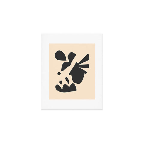 Caligrafica Happy Things Black and White Art Print