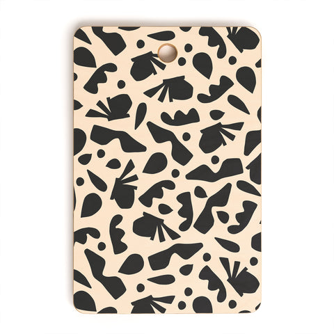 Caligrafica Happy Things Black and White Cutting Board Rectangle