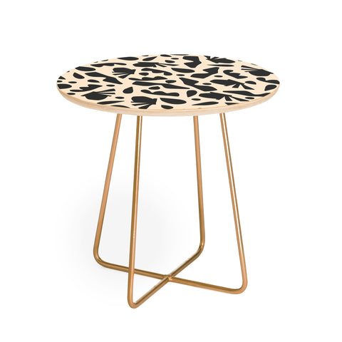 Caligrafica Happy Things Black and White Round Side Table