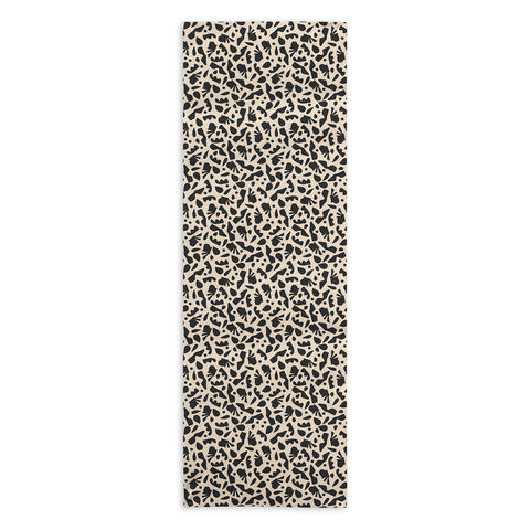 Caligrafica Happy Things Black and White Yoga Towel