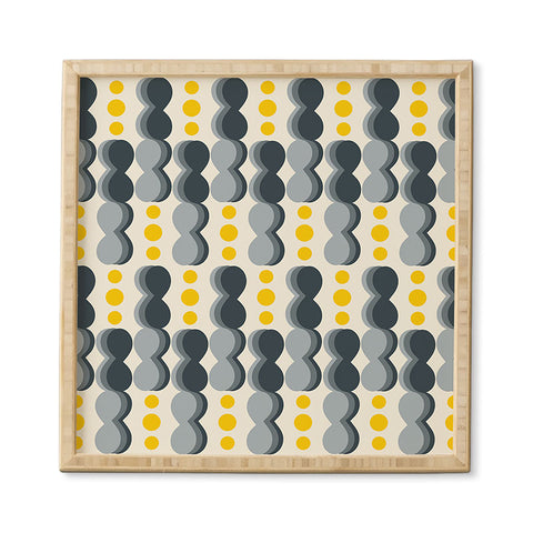 Caligrafica Uende Grayellow Framed Wall Art