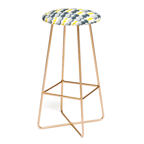 Caligrafica Uende Grayellow Bar Stool