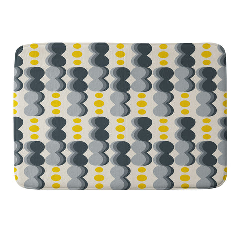 Caligrafica Uende Grayellow Memory Foam Bath Mat