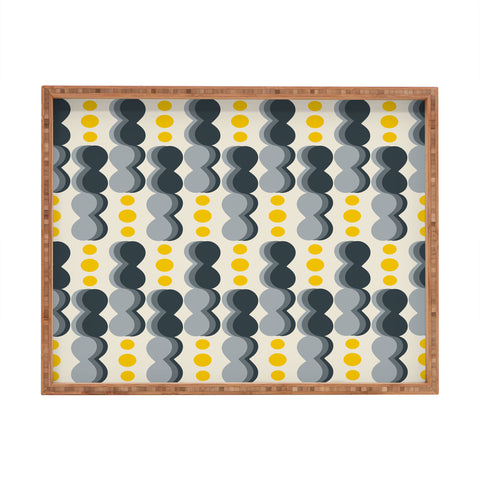 Caligrafica Uende Grayellow Rectangular Tray