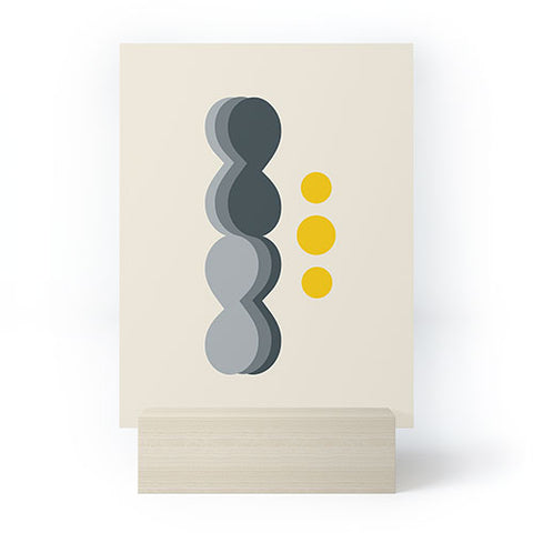 Caligrafica Uende Grayellow Mini Art Print