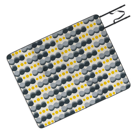 Caligrafica Uende Grayellow Picnic Blanket
