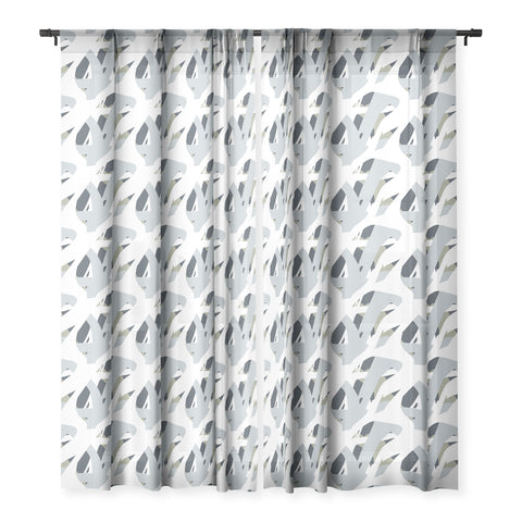 Camilla Foss Abstract Sealife Sheer Window Curtain